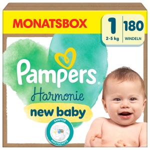 Scutece pentru bebelusi Pampers Harmonie, marimea 1 (2-5 kg), 180 bucati