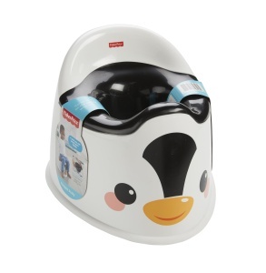 Sediu toaleta pentru copii Fisher-Price Pinguin, cu manere, design prietenos - Img 7
