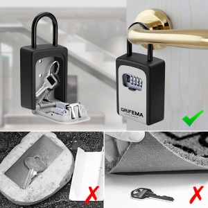 Seif pentru chei GRIFEMA GA1004, 4 cifre, rezistent la intemperii, capacitate 5 chei - Img 5