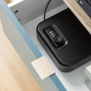 Seif portabil InnovaGoods cu cablu de securitate, lacat cu combinatii, negru - Img 5