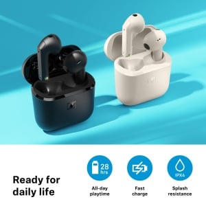 Sennheiser ACCENTUM Open Wireless - Casti cu design deschis sunet dinamic si Bluetooth 53 rezistenta la stropire IPX4 durata de viata a bateriei de 28 - Img 4