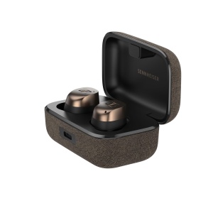 Sennheiser MOMENTUM True Wireless 4 - Casti inteligente Bluetooth 5.4, sunet clar, design ergonomic, 30 de ore de viata a bateriei, Adaptive ANC - Cupru negru