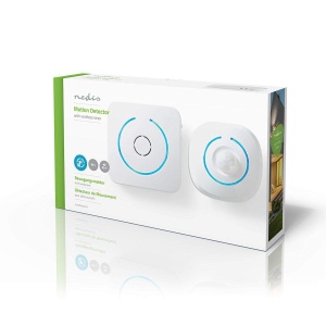 Senzor de miscare Nedis cu alarma - 85 dB, raza de detectie 6 m, albalbastru, 2 buc - Img 4