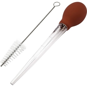 Seringa pentru sosuri Westmark 30 ml, cu perie de curatare, plastic, rosutransparent