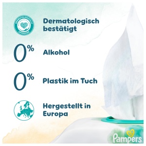 Servetele umede pentru bebelusi Pampers Harmony Protect & Care, 18 x 44 bucati care ajuta la restabilirea pH-ului natural al pielii, 792 servetele umede - Img 4