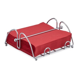 Serviettenhalter Relaxdays 10027738, pentru servietten 33x33 cm, metal argintiu