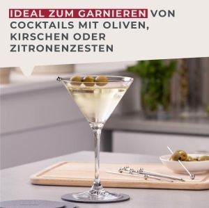 Set 10 Cocktailpickere Fackelmann din Otel Inoxidabil, 11cm, Reutilizabili - Img 4