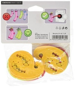 Set 12 suporturi pentru sosete Metaltex 405180 din plastic cu agatatoare - Img 2