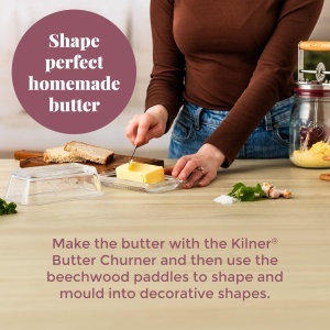 Set 2 Butterbrettchen Kilner din lemn de fag 30x9x2 cm cu snur pentru agatare - Img 6