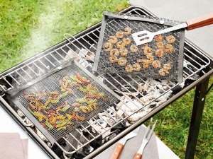 Set 2 Grill-Netzbeutel InnovaGoods Antiaderent Rezistent la temperaturi de pana la 300degC Negru - Img 3