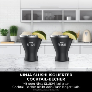 Set 2 pahare izolate pentru cocktailuri Ninja SLUSHi, 295 ml, negru - Img 2