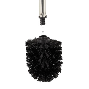 Set 2 Perii WC Relaxdays cu 4 Capete de Schimb, Inox, Negru - Img 6