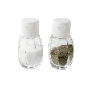 Set 2 recipiente pentru sare si piper Fackelmann, sticla, 40 ml, 8 cm, alb - Img 4