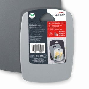 Set 3 tocatoare reversibile Lacor 60500 antibacteriene BPA-free gri - Img 6