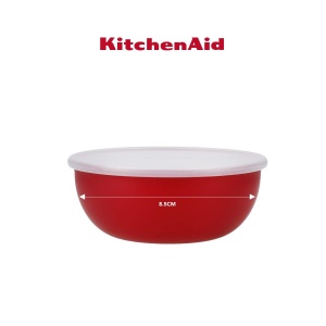 Set 4 boluri KitchenAid Pinch Empire Red cu capac 23g plastic rezistente la masina de spalat vase - Img 2