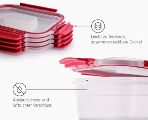 Set 4 cutii depozitare Joseph Joseph Nest Lock 11L design compact etanse BPA-free - Img 4