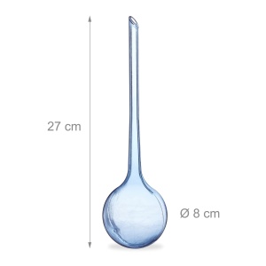 Set 4 Globuri Udat Planta Relaxdays, Culoare Albastra, 8 cm, pentru Flori - Img 4