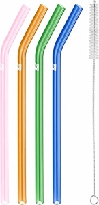 Set 4 Paie din Sticla ZWILLING Sorrento Reutilizabile 23 cm Multicolore Cu Perie de Curatare - Img 3