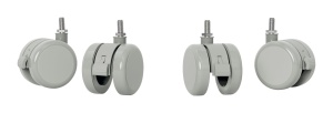 Set 4 Role Leitz Ergo pentru Birou, M8, cu Frana, Mobilitate 360