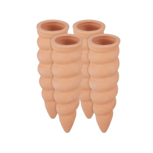 Set 4 Tonkegeli pentru Udat Plante, Relaxdays, 1.5 L, Ceramica, Terrakotta - Img 9