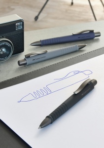 Set 5 Pixuri Faber-Castell Poly Ball, gri urban, mina 0.5 mm, documentenecht - Img 3