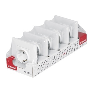 Set 5 prize LEGRAND Niloe Step 398301 alb 16A montaj in perete