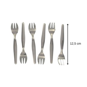 Set 6 Furculite pentru Stridii Fackelmann, Inox, 12.5 cm - Img 3