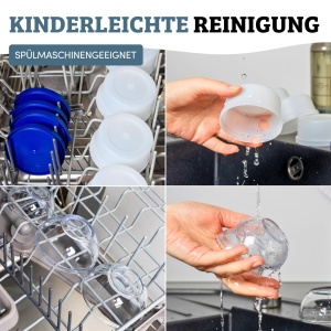 Set 6 recipiente Westmark 2 mingi de depozitare 7cm9cm 4 cutii pentru ierburi 100ml, BPA-free, albastrutransparent - Img 9