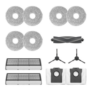 Set accesorii pentru aspirator robot Dreame L10s Ultra, 1 perie principala, 2 perii laterale, 6 mopuri