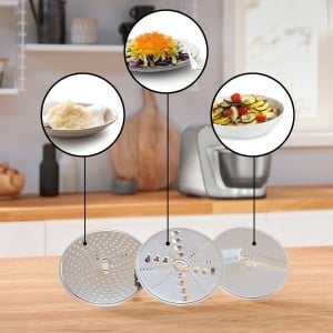 Set accesorii pentru robot de bucatarie Bosch VeggieLove Plus MUZ9VLP1, multifunctional, 3 discuri, storcator citrice - Img 4