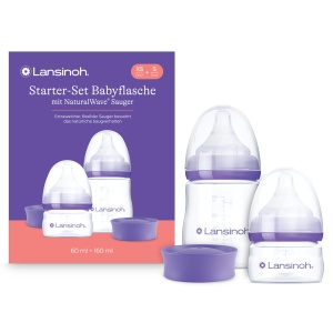 Set Biberon Lansinoh cu Suport NaturalWave, 60 ml si 160 ml - Img 1