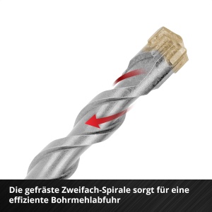 Set burghie beton Einhell SDS Plus 7 piese 210 mm otel 40Cr varf centrare - Img 6
