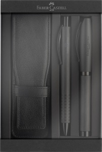 Set cadou Faber-Castell Essentio, 3 piese, negru, aluminiu