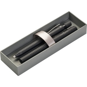Set cadou Faber-Castell Grip 2011 - Stilou si pix, negru, ergonomic