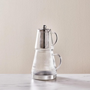 Set ceainic Karaca Keops din borosilikat, 1.5L si 0.45L, cu sita din otel inoxidabil - Img 2