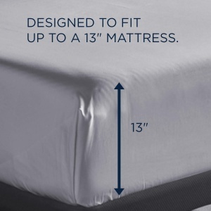 Set cearsafuri din bumbac Tempur Sleepy Silver Mist Cal King, 4-way stretch - Img 10