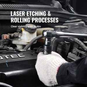Set chei tubulare VEVOR SX38MST1400 14 piese Cr-Mo 6 puncte pentru reparatii auto - Img 5