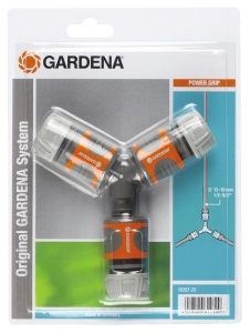 Set conector furtun Gardena 18287-20 pentru ramificare cu 3 conectori si piesa tip Y