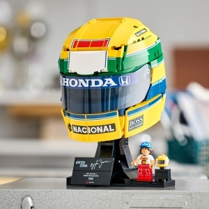 Set Constructie LEGO Ayrton Senna Helm 43024, 931 piese, galben cu detalii verzi - Img 5