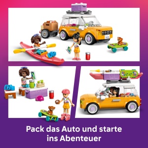 Set Constructie LEGO Friends - Aventuri cu Prietenii, 220 Piese, Masina cu Remorca - Img 3