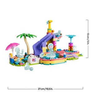 Set Constructie LEGO Friends - Zi Distractiva la Aquapark, 278 Piese, 2 Figurine - Img 8