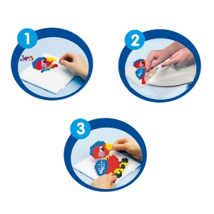 Set creativ Hama Perlen 3138 cu 4000 de margele Midi placi de design si accesorii incluse - Img 4