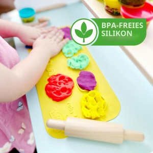 Set creativ pentru copii roba x Play-Doh - 3D-Mat, unelte din lemn FSC, 6 culori - Img 7