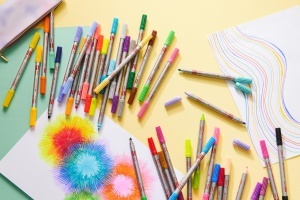 Set Creioane Colorate Faber-Castell Basic Neon, 20 Culori, Doppelfasermaler - Img 4