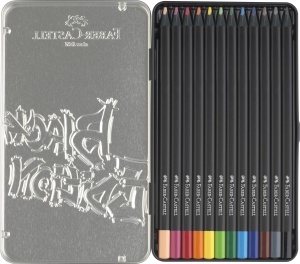 Set Creioane Colorate Faber-Castell Black Edition 12 Bucati, Ergonomice, Bruchfest - Img 3