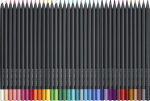 Set creioane colorate Faber-Castell Black Edition 36 bucati, ergonomice, bruchsafety - Img 2