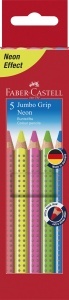 Set Creioane Colorate Faber-Castell Jumbo Grip Neon 5 Bucati