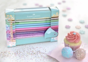 Set Creion Colorat Faber-Castell Sparkle, 20 Creioane, 1 Ascutitor, Metal - Img 5