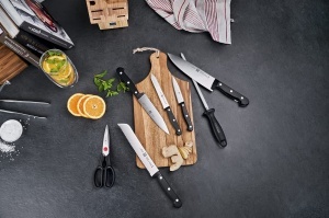 Set cutite ZWILLING Twin Chef 8 piese cu bloc bambus si accesorii negru - Img 8