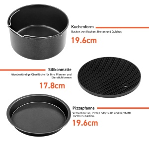 Set de accesorii pentru friteuza cu aer cald COSORI, 6 piese, compatibil 5.5L - Img 6